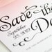 Classic Save the Date Card in Black and White - Alluring Script Design Sample
