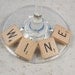 Scrabble Tile Wine Charms set of 4, drink charms