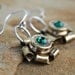 Bullet Rosette Earrings, 9mm Caliber, Swarovski Crystals, Sterling Silver Earwires