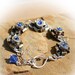 Silver Bullet Bracelet with Nickel Plated Luger 9mm Casings Coiled into Rosettes with Genuine Swarovski Crystals, Sterling Silver