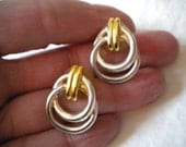 Vintage Napier Classic Two Tone Earrings