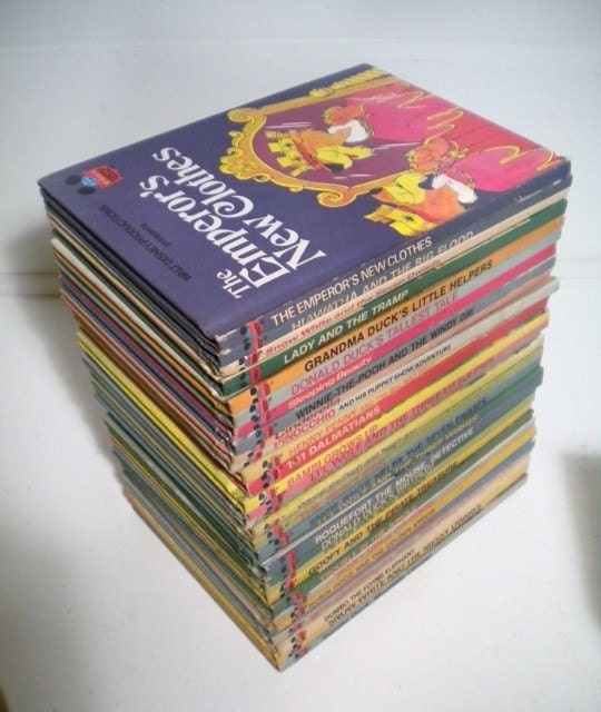 Vintage Collection of 31 Walt Disney's Wonderful World of Reading Childrens Hardcover Books