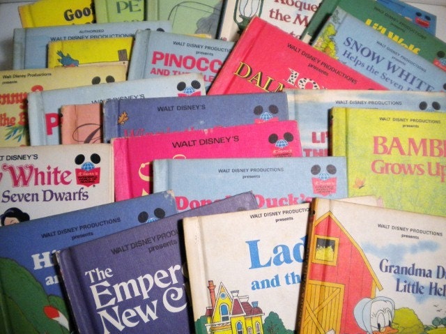 Vintage Collection of 31 Walt Disney's Wonderful World of Reading Childrens Hardcover Books