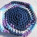 Crocheted Kitchen Scrubbie Cotton and Nylon Tulle in Blue and Purple