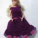Crochet Barbie Dress in Party Purple
