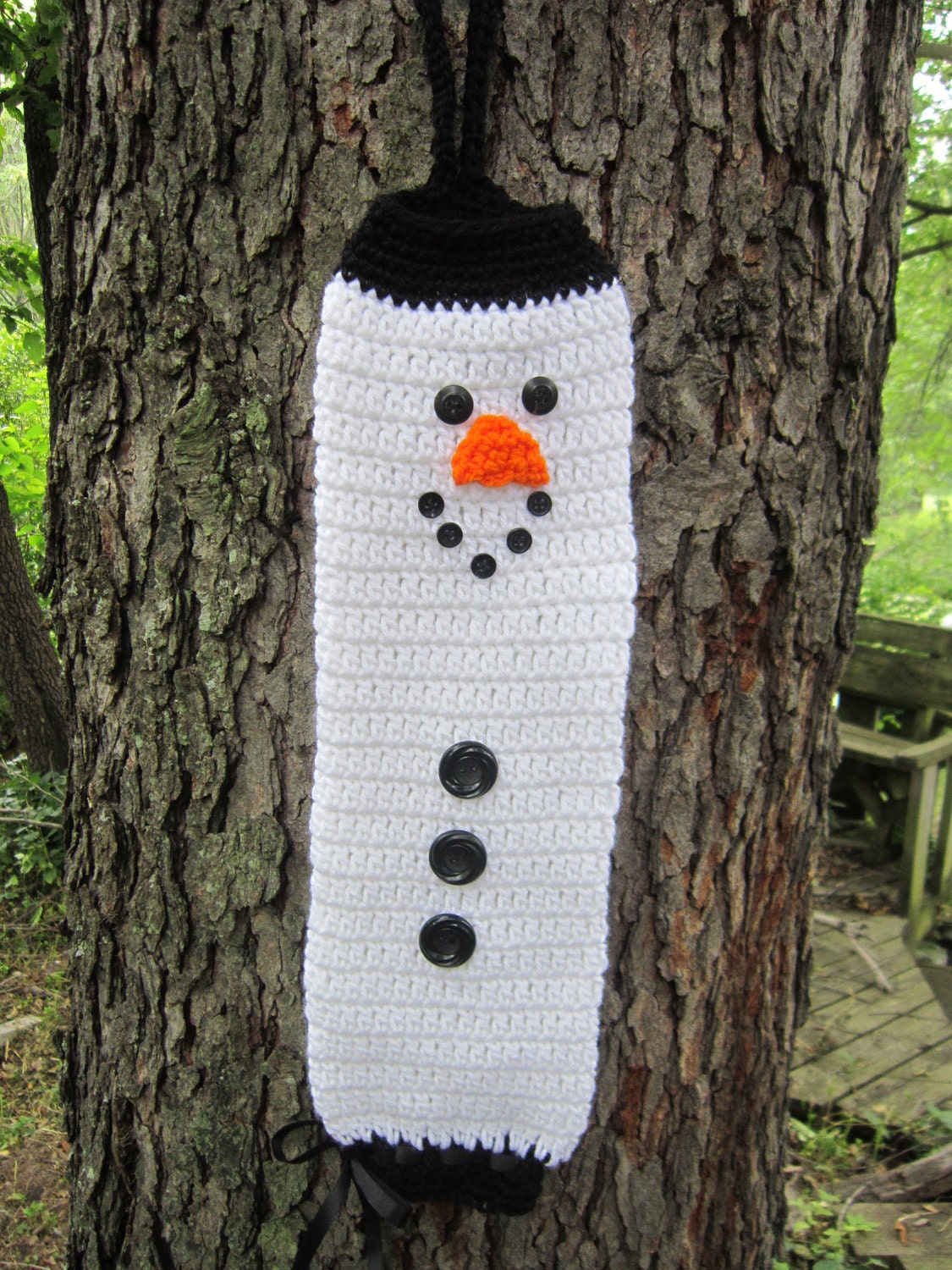 Snowman Plastic Bag Holder