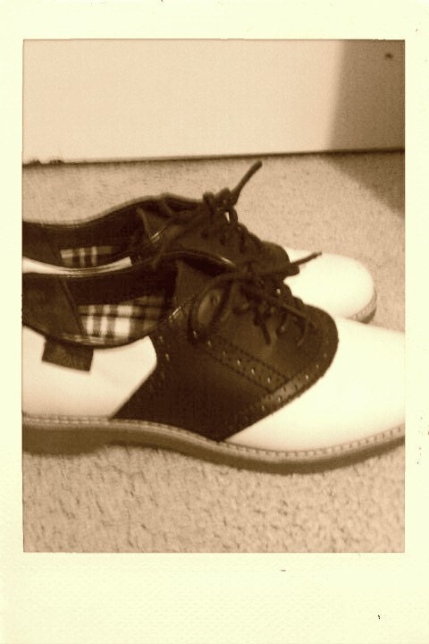 Black and white saddle shoes size 6.5