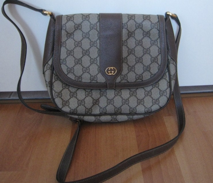 Authentic Vintage GUCCI Messenger Shoulder Bag by clairetran