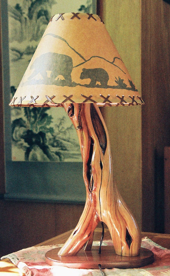 20 Fall SaleMANZANITA WALNUT LAMP Warm woodsy shade by AlderEgo