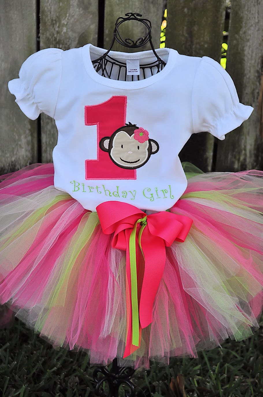 Birthday Monkey Tutu Outfit