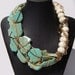 Thoe- Turquoise Slabs and Chain Necklace by Ashlee Collection on Etsy