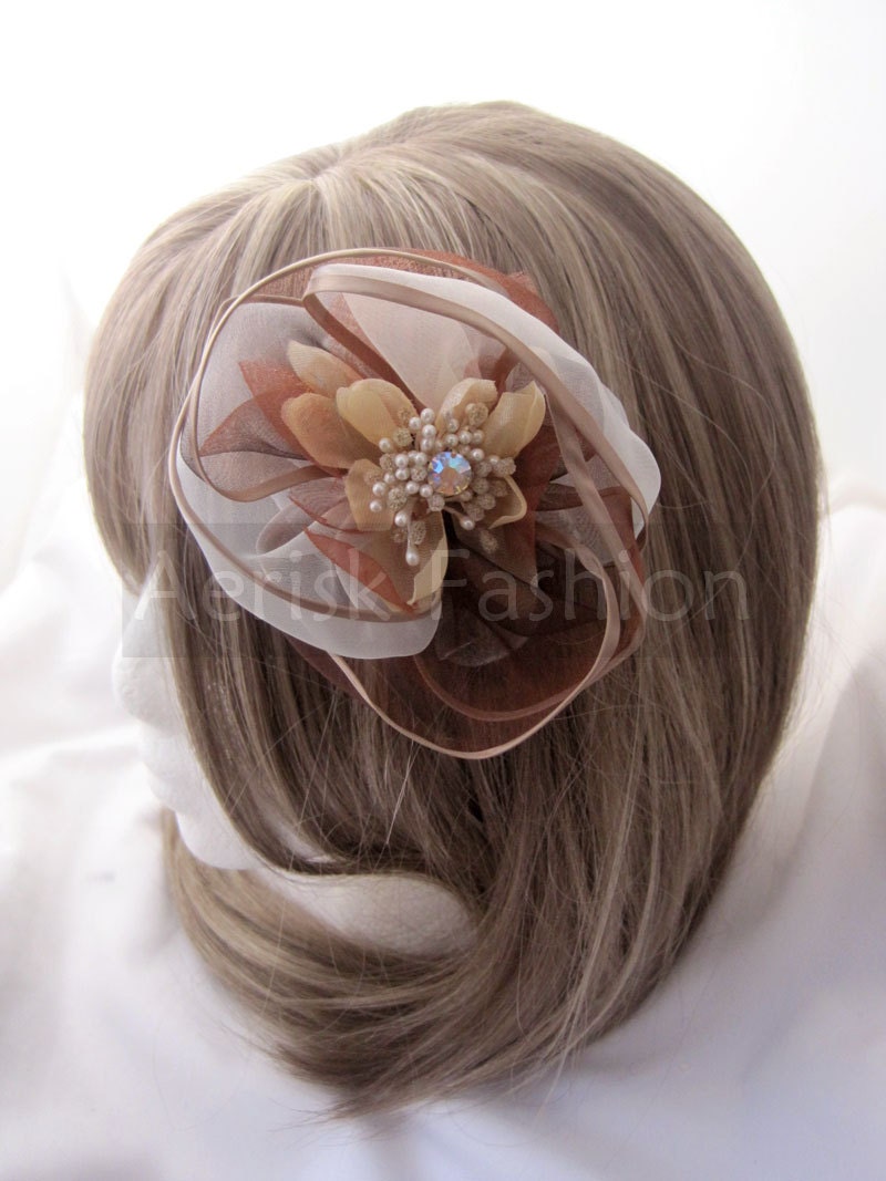 PROMO Bridal party hair piece hair clip - Antique White flower hair clip - Dehani Design - Choose headband, comb, or hair clip