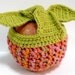 Handmade Crocheted Apple Cozy or Fruit Jacket - Reddy