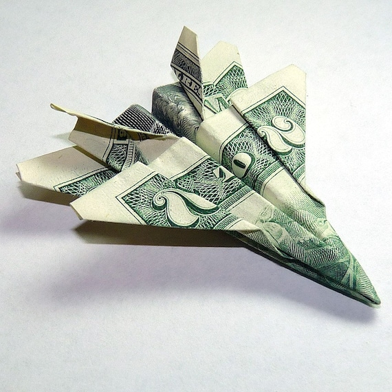 Dollar Origami Jet Fighter F 18 By Beanytink On Etsy
