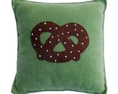 Pretzel Pillow - Cute, Cuddly Soft Fleece for boy or girl, birthday gift or just for fun. Nursery or home decor.