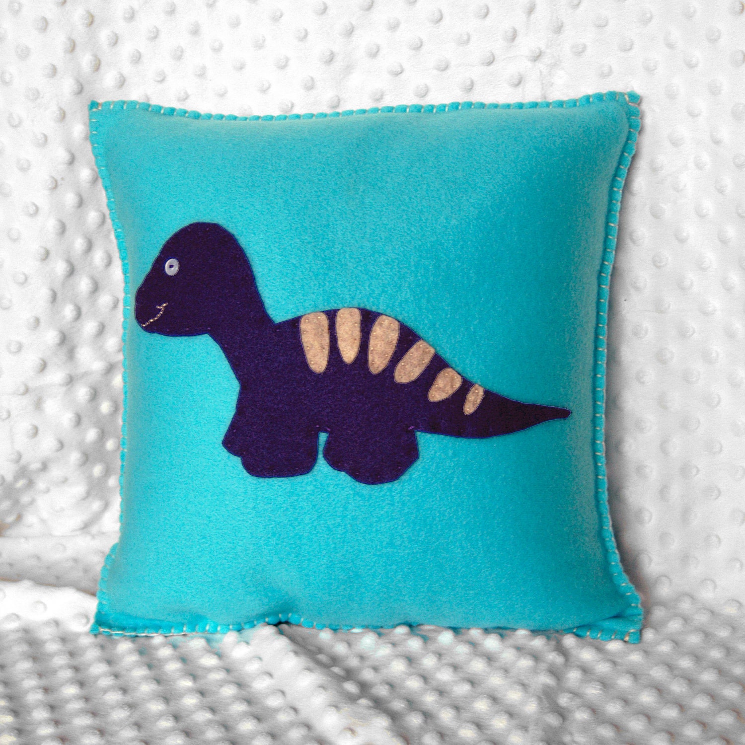 Dinosaur Pillow - Fun Dino Pillow for Boys or Girls - Monogram