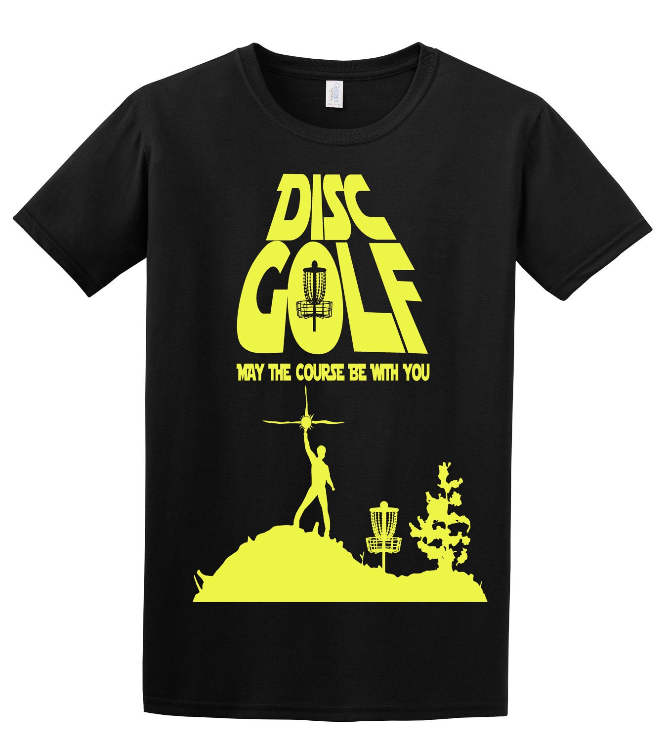 May the course be with you Disc golf shirt  Sizes S-XL
