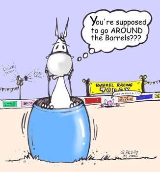 Cartoon Barrel Racer