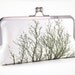 Clutch bag with tree silhouette in green
