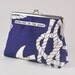 Blue linen clutch with sailors knots