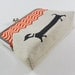 Dachshund purse with orange chevron
