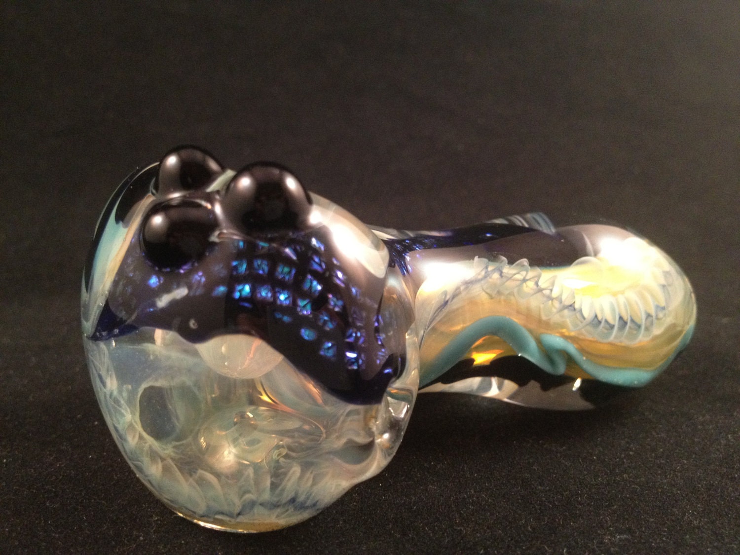 Inside Out Dichro Hand Blown Glass Pipe