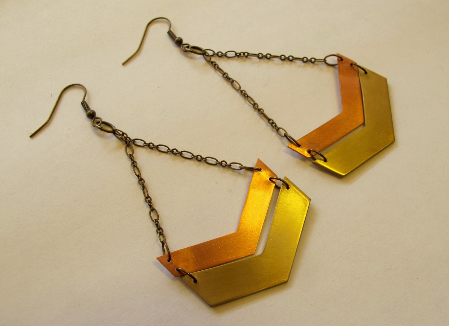 Reserved for Patricia - Chevron Earrings