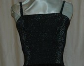 SALE 64.95.  Black Metallic Bodice, Chocolate Velvet formal  Dress.   A Designers Den handmade original.  FREE domestic shipping.