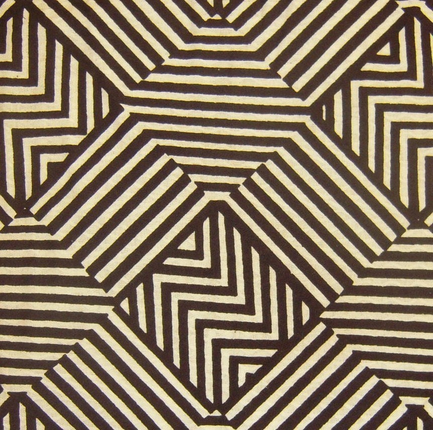 Zig Zag Checker Print  Black and White - 100 Percent Cotton Pique fabric yardage