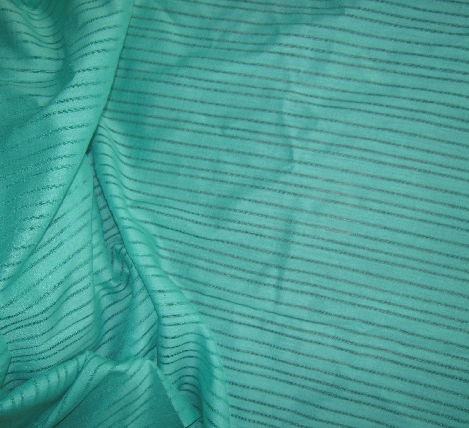 SAL was 5.95. Green Subtle Striped Shadow Shear Fabric Yardage.