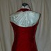 SALE was 59.95. Red Velvet Halter Formal Cocktail Dress, Black Velvet Bows. A Designers Den handmade original. FREE domestic shipping.