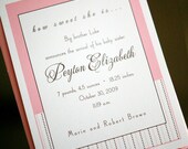 Birth Announcement, Invitation - Baby Pearls