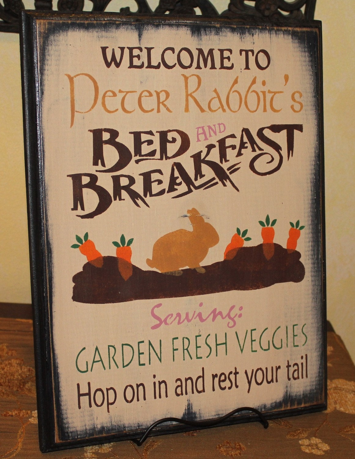 Easter Bed and Breakfast Peter Rabbit Sign