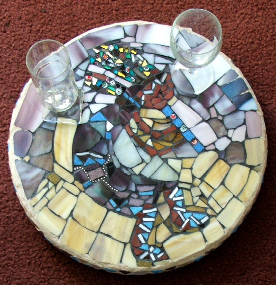 glass mosaic table