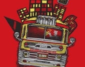 Art Bus Denver 2011 - hand pulled screenprint poster