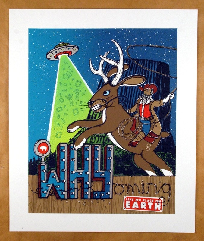 WHYoming - hand pulled screenprint poster