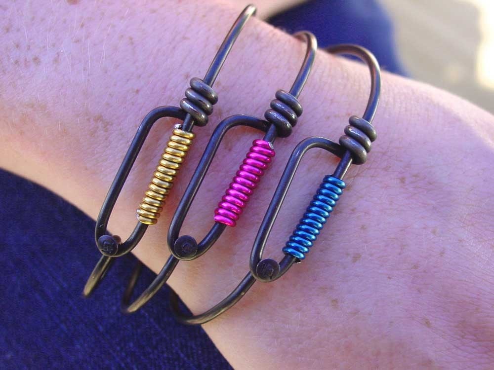 Bike spoke jewelry Set of 3 colorful spoke by VeloGioielli