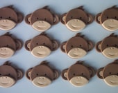 Baby Monkey Cupcake or Cookie Toppers Edible