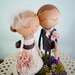 Custom Keepsake Wedding Cake Topper with Custom Wedding Dress