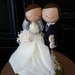 Custom Wedding Cake Topper with Custom Wedding Dress - MilkTea