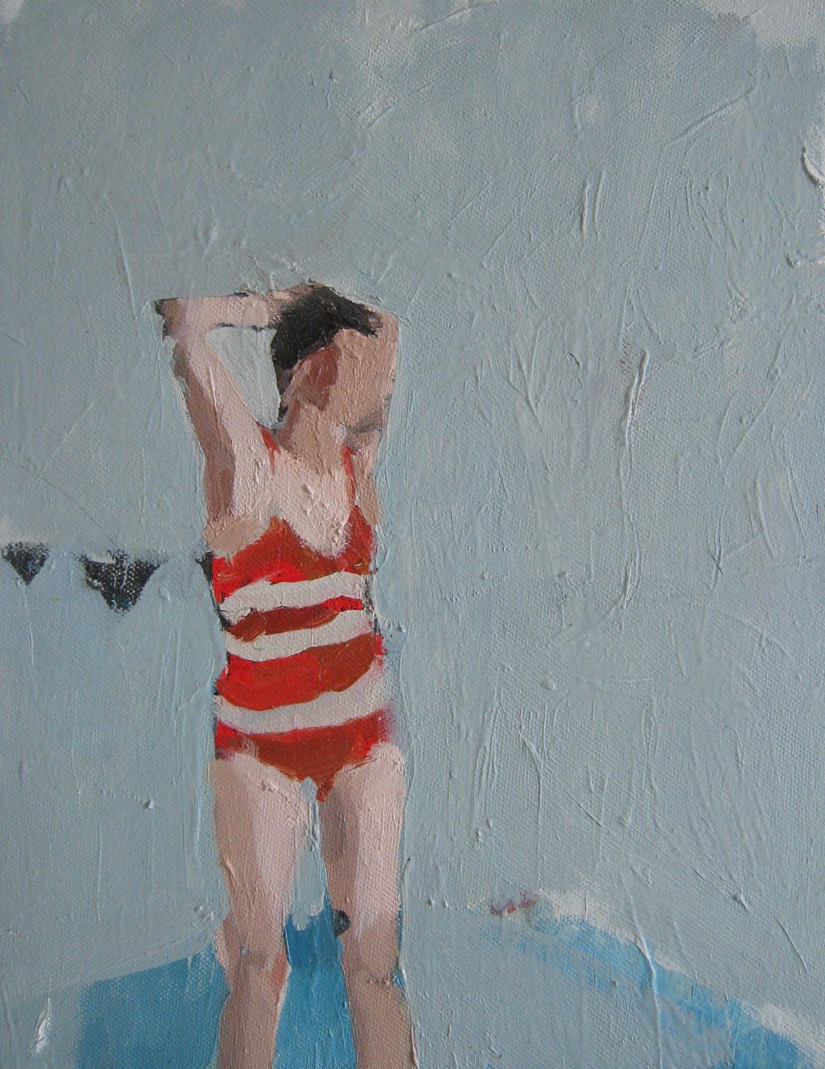 At the edge stripes and flags: 7.5x 9.5" Archival Print - Signed
