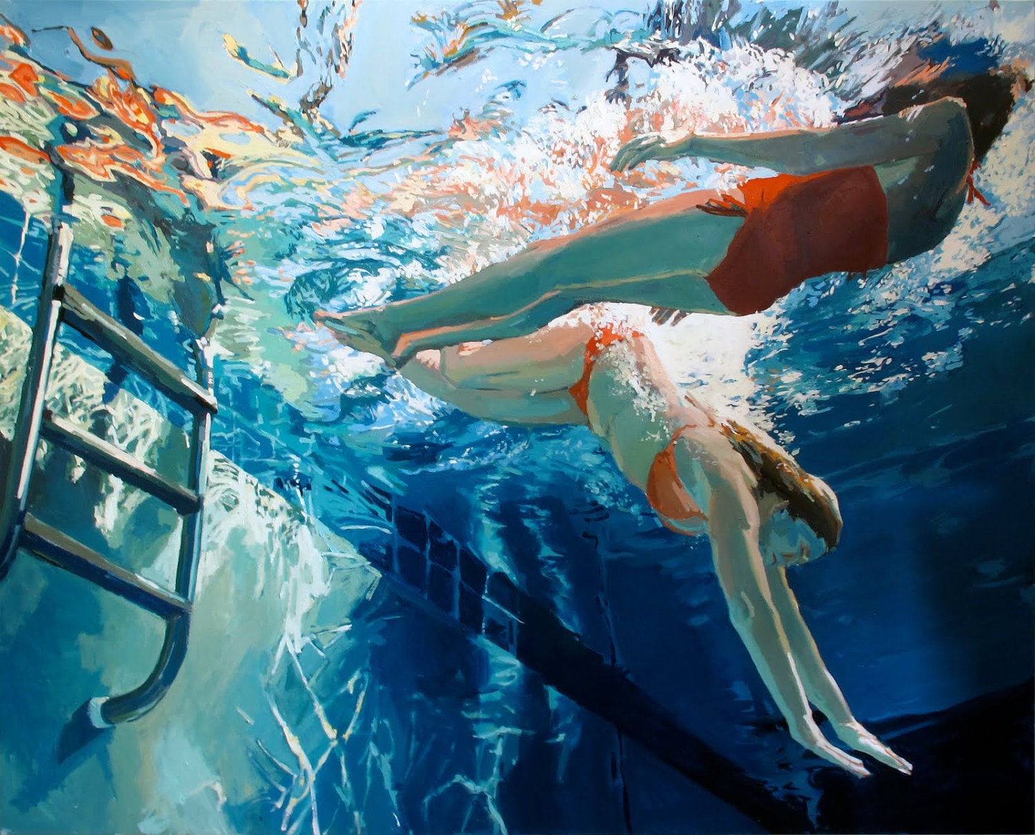 Dive in, float: 7.5x9.5" Archival Print - Signed