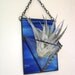 Air plant holder Monaco blue sapphire stained glass wall vase modern home decor indoor garden