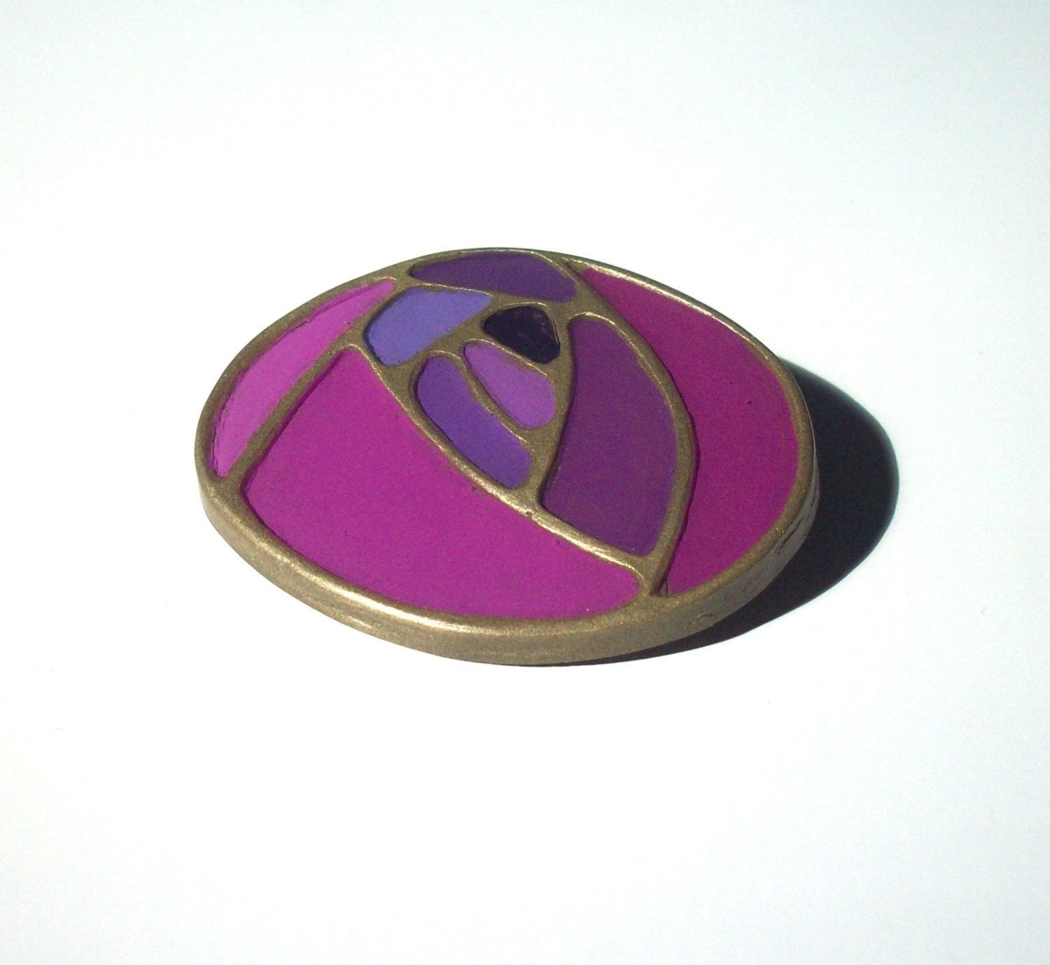 Purple Art Nouveau Brooch