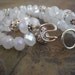 Triple Strand Crackled Quartz Beadwork Bracelet