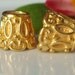 2 pcs - 7.5x8.2mm, Bali, 24K Gold Vermeil 925 Sterling Silver Oxidized Balinese style Bead caps