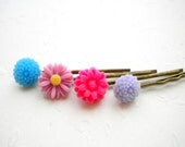 Flower Bobby Pin Hair Accessories Bobby Pin Flowers Flower Cabochon Bobby Pin