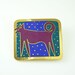 Vintage Brooch Laurel Burch Night Dog Enamel 1980s Jewelry