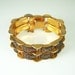 Vintage Bracelet Spanish Damascene Two Row Chunky Jewelry