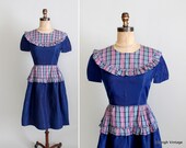 Vintage 1940s Dress : 30s 40s Taffeta Swing Dress
